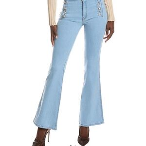 Derek Lam Robertson Sailor Button Light Blue Flare Jeans